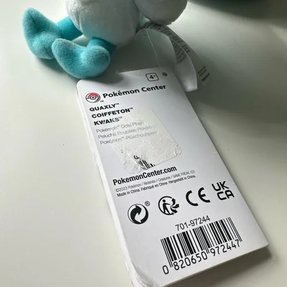 Pokemon Quaxly Doll Chibi Plush 6" - Pokemon Center 2023 NEW With Tag! 🩵🩵 - Picture 4 of 4